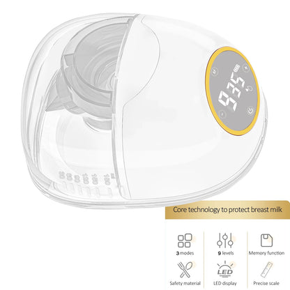 Laktator muszlowy hands free, elektryczny LED