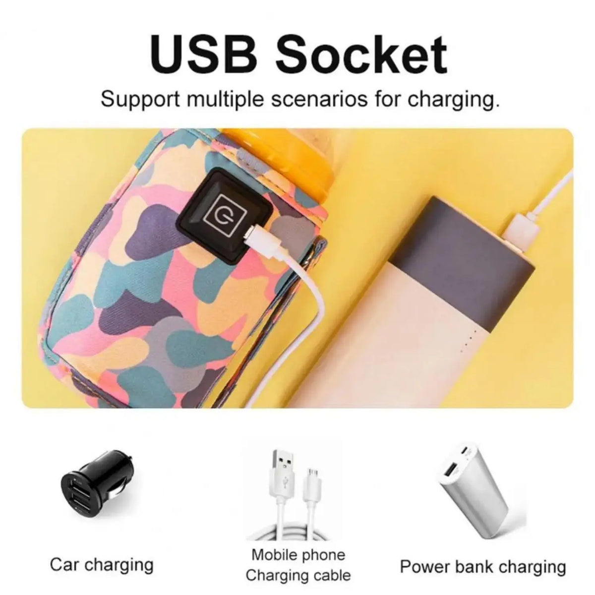 Przenośny podgrzewacz do butelek USB